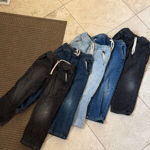 LOT of 5 pairs: Cat & Jack Kids Straight Leg Pull-On Jeans